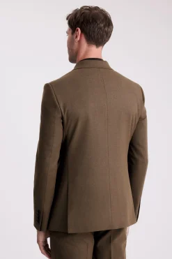 Slim Fit Chestnut Flannel Suit