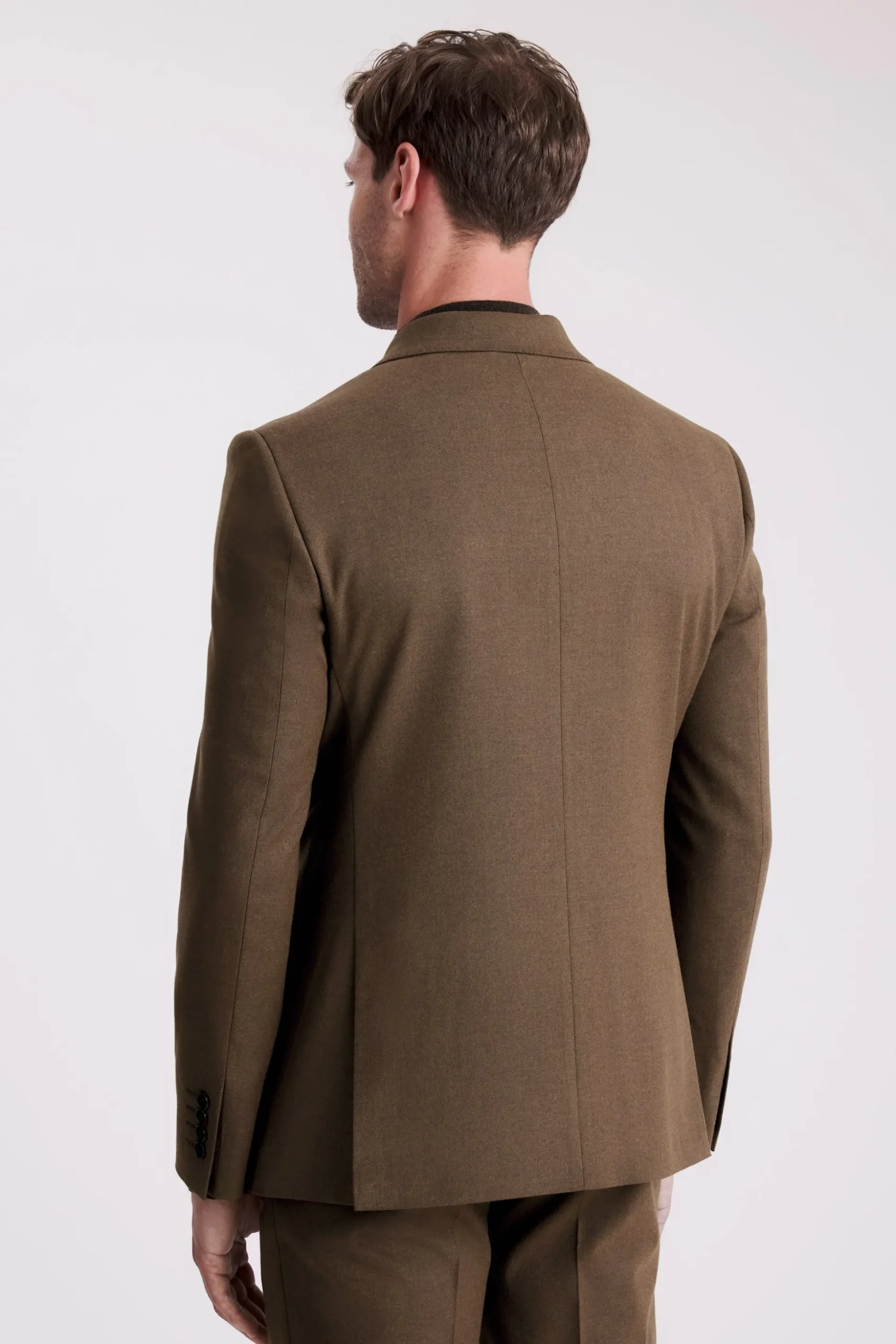 Slim Fit Chestnut Flannel Suit