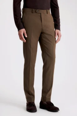 Slim Fit Chestnut Flannel Suit