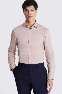 Slim Fit Dusty Pink Stretch Shirt