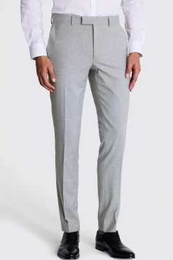 Slim Fit Grey Stretch Trousers