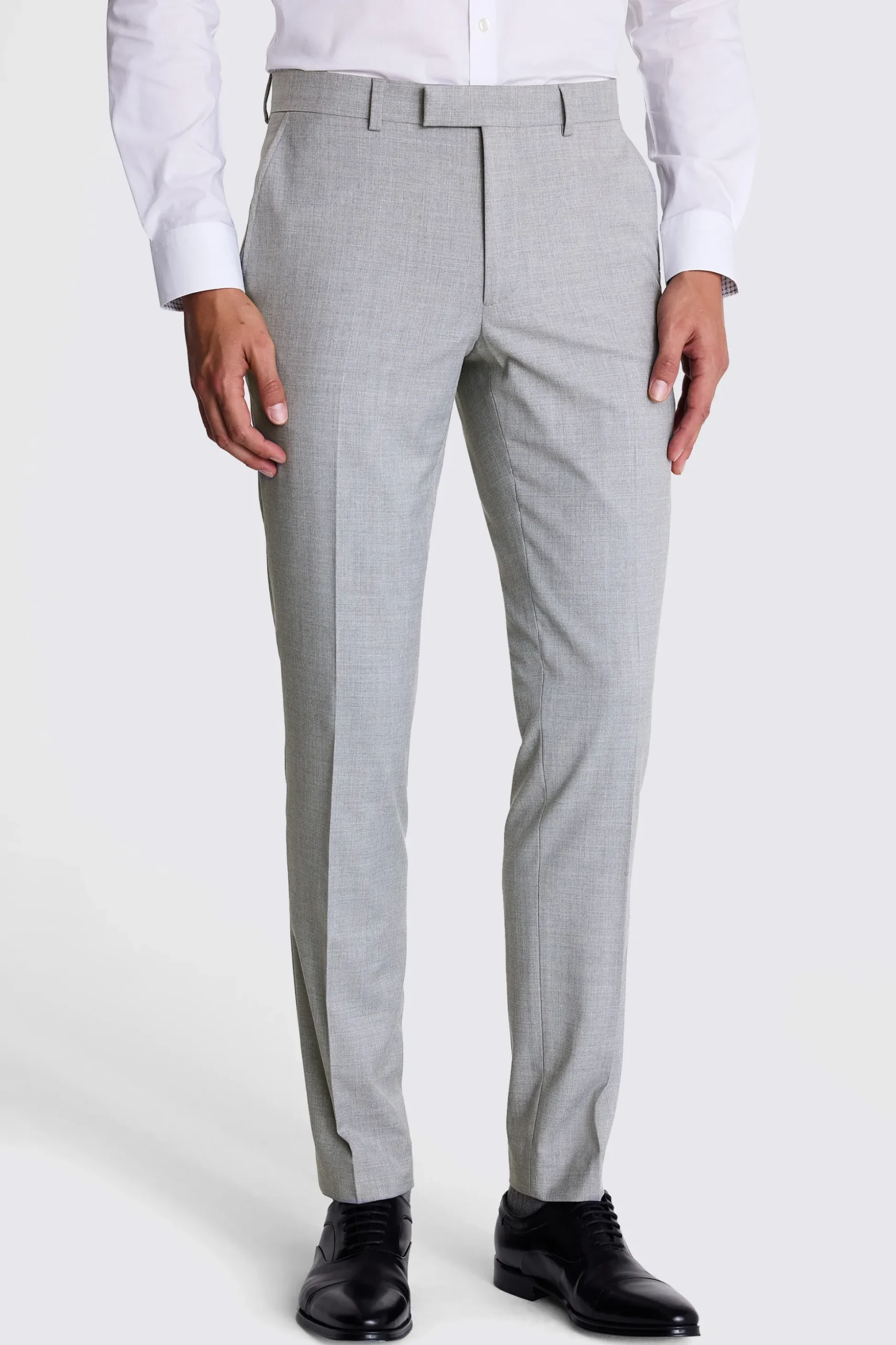 Slim Fit Grey Stretch Trousers