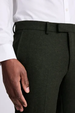 Slim Fit Khaki Donegal Trousers