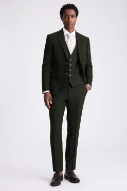 Slim Fit Khaki Donegal Tweed Suit