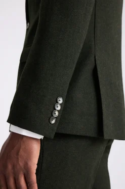 Slim Fit Khaki Donegal Tweed Suit