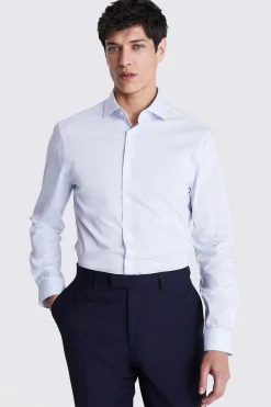 Slim Fit Light Blue Stretch Shirt