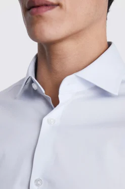Slim Fit Light Blue Stretch Shirt