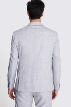 Slim Fit Light Grey Marl Suit