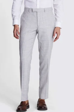 Slim Fit Light Grey Marl Suit