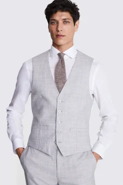 Slim Fit Light Grey Waistcoat