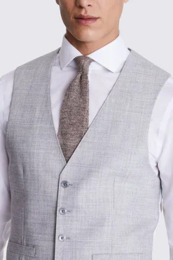 Slim Fit Light Grey Waistcoat