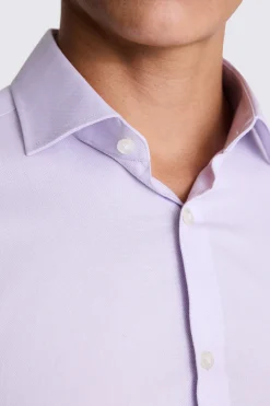 Slim Fit Lilac Dobby Stretch Shirt