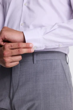 Slim Fit Lilac Dobby Stretch Shirt