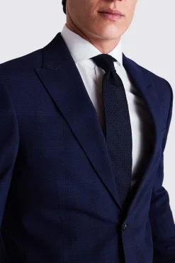 Slim Fit Navy Check Suit