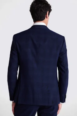 Slim Fit Navy Check Suit
