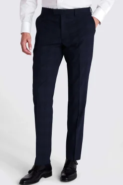 Slim Fit Navy Check Suit