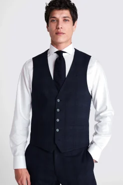 Slim Fit Navy Check Suit