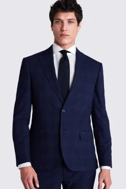 Slim Fit Navy Check Suit