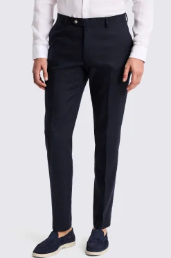 Slim Fit Navy Matte Linen Suit