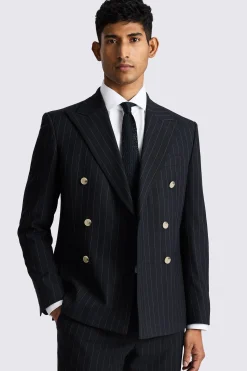 Slim Fit Navy Stripe Suit