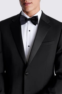 Slim Fit Notch Lapel Black Nano Jacket