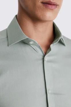 Slim Fit Sage Dobby Stretch Shirt