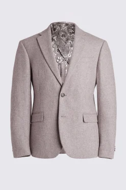 Slim Fit Stone Donegal Tweed Suit