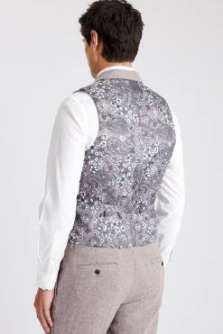 Slim Fit Stone Donegal Waistcoat