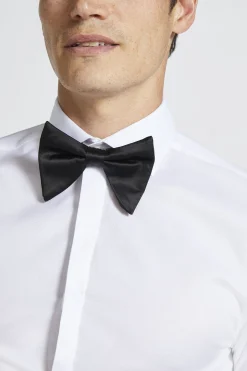 Slim Fit White Concealed Placket Dress Shirt