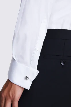 Slim Fit White Dobby Stretch Shirt