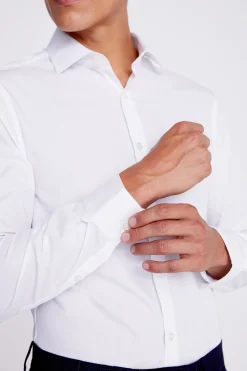 Slim Fit White Easy Care Shirt