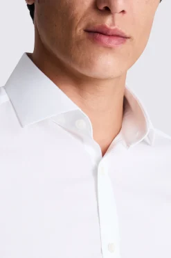 Slim Fit White Poplin Non-Iron Shirt