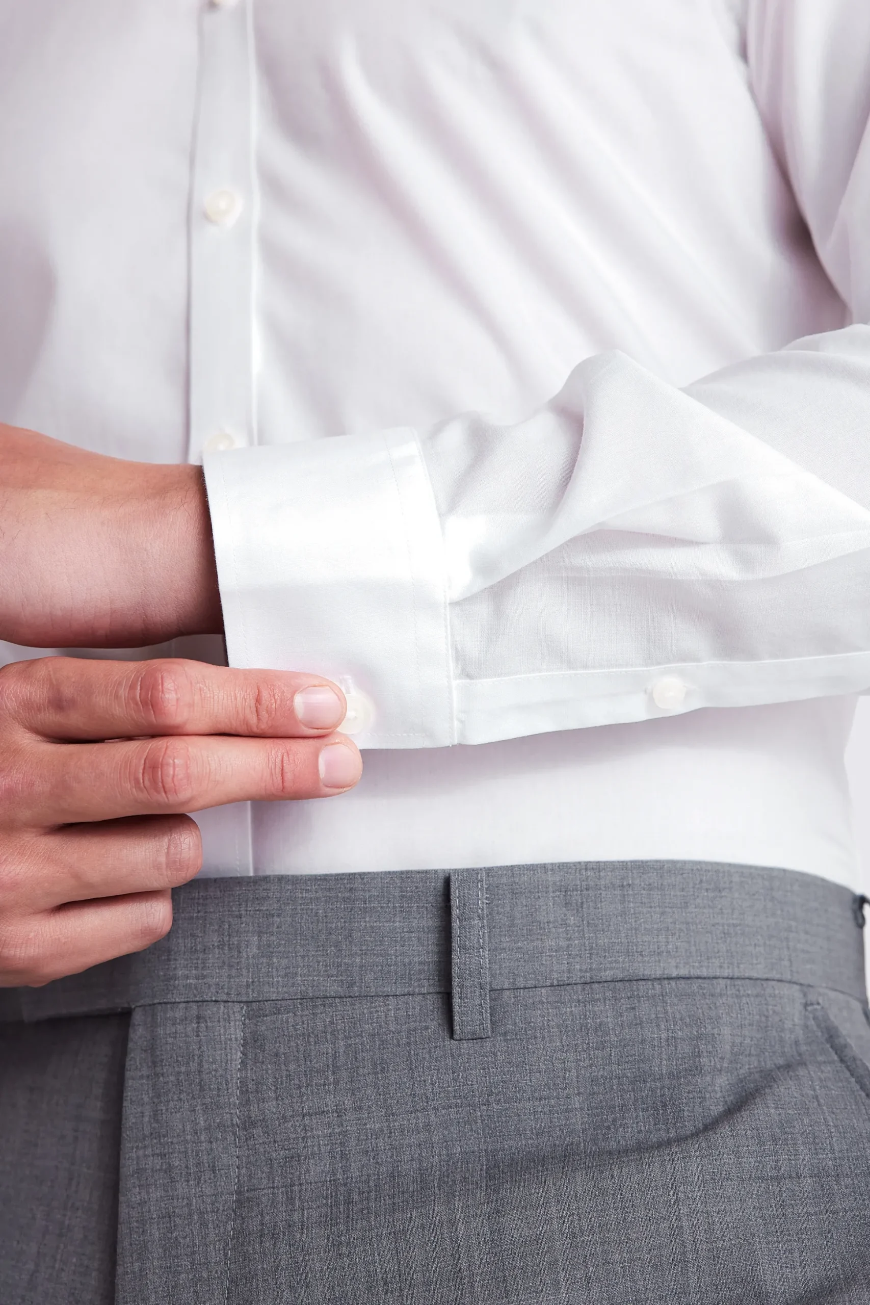 Slim Fit White Poplin Non-Iron Shirt
