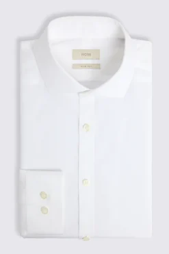Slim Fit White Poplin Non-Iron Shirt