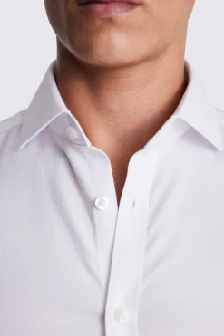Slim Fit White Royal Oxford Non Iron Shirt