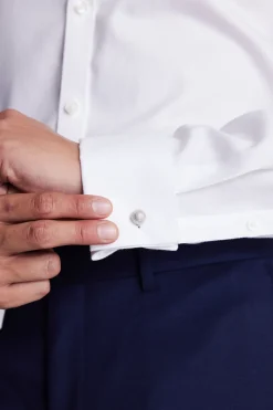 Slim Fit White Royal Oxford Non Iron Shirt