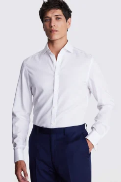 Slim Fit White Royal Oxford Non Iron Shirt
