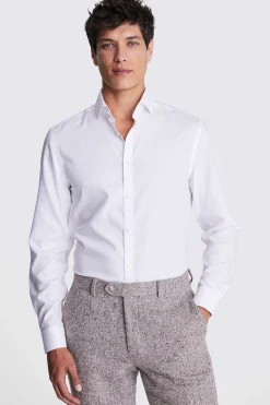 Slim Fit White Royal Oxford Non Iron Shirt