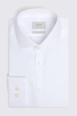 Slim Fit White Royal Oxford Non Iron Shirt