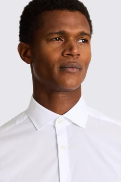 Slim Fit White Stretch Shirt