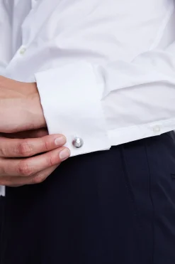 Slim Fit White Stretch Shirt