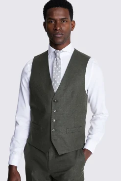 Tailored Fit Army Green Performance Waistcoat