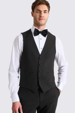 Tailored Fit Black Dress Waistcoat