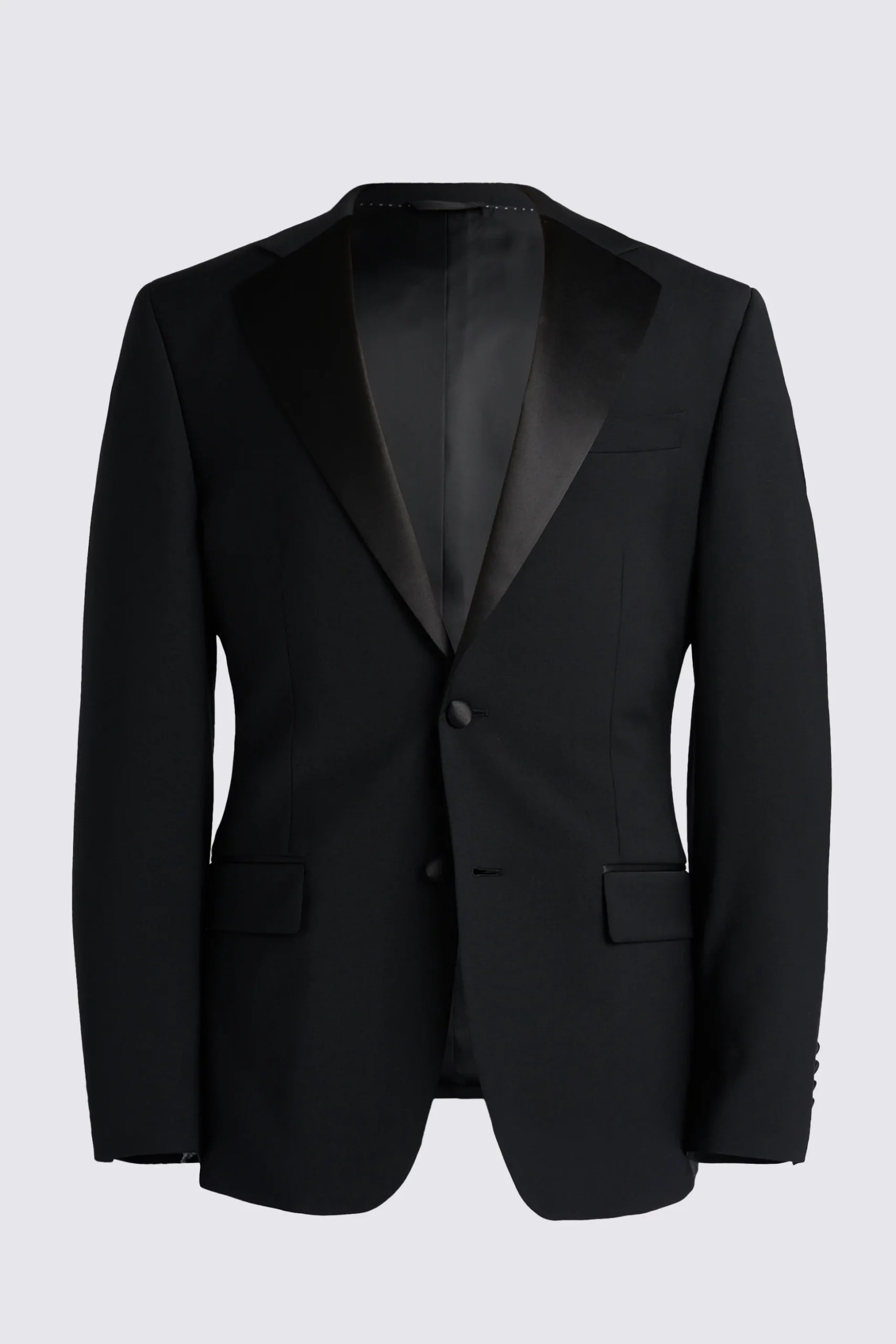 Tailored Fit Black Notch Lapel Tuxedo Jacket
