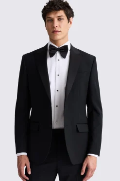 Tailored Fit Black Peak Lapel Performance Tuxedo Jacket