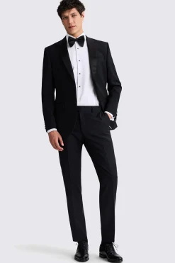 Tailored Fit Black Peak Lapel Performance Tuxedo Jacket