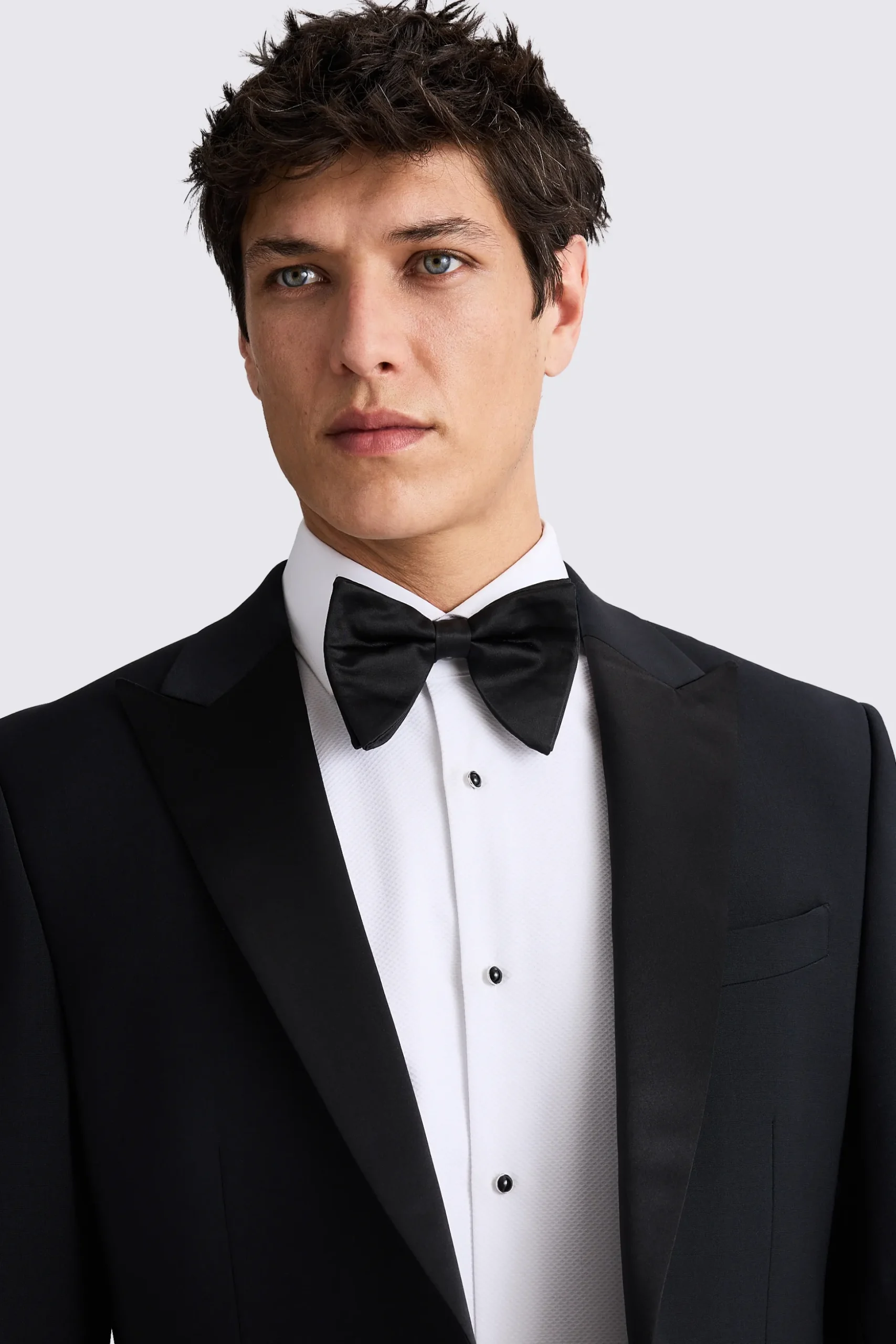 Tailored Fit Black Peak Lapel Performance Tuxedo Jacket