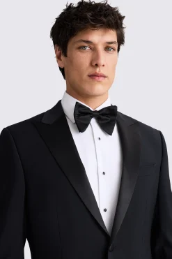 Tailored Fit Black Peak Lapel Performance Tuxedo Jacket