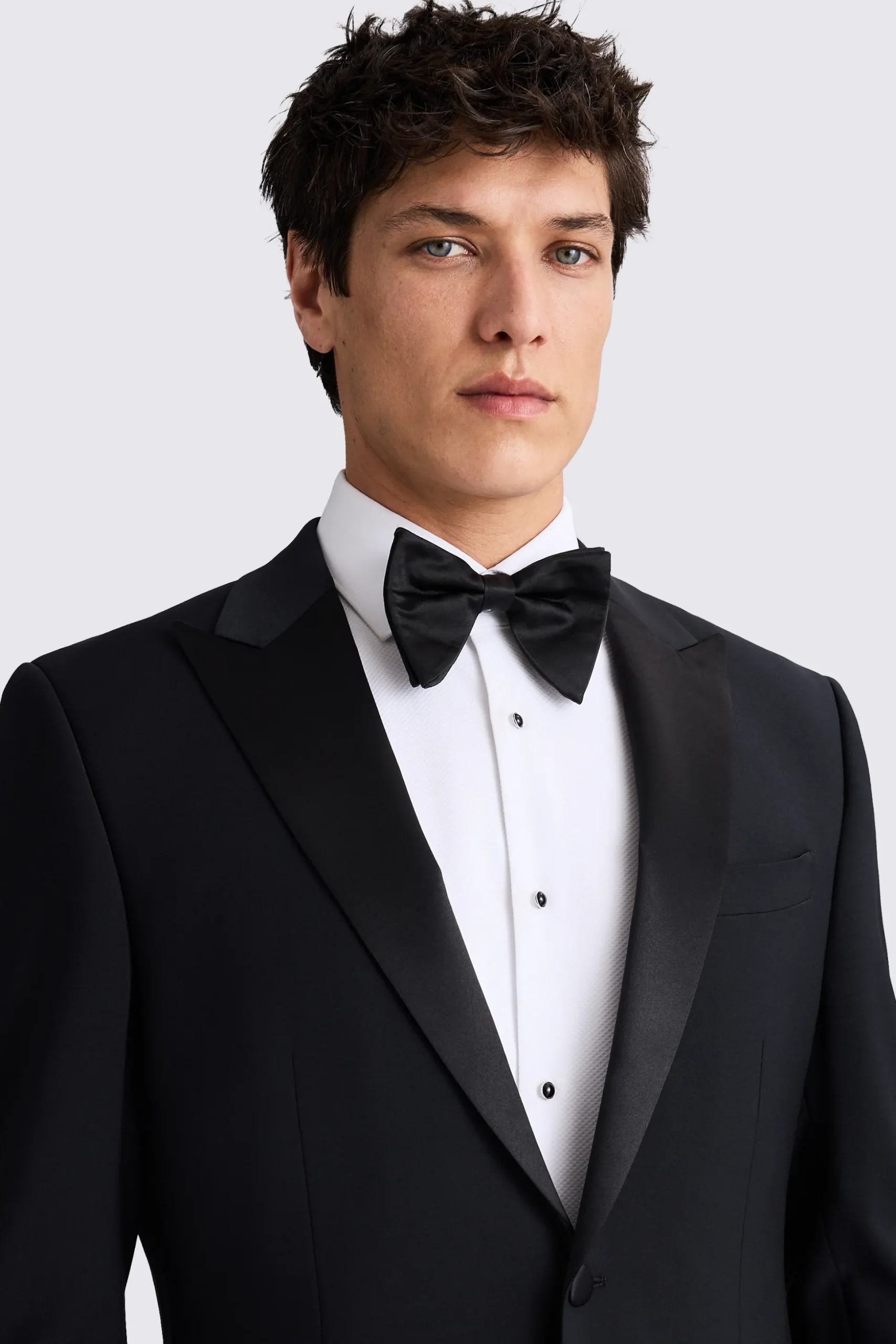 Tailored Fit Black Peak Lapel Performance Tuxedo Jacket