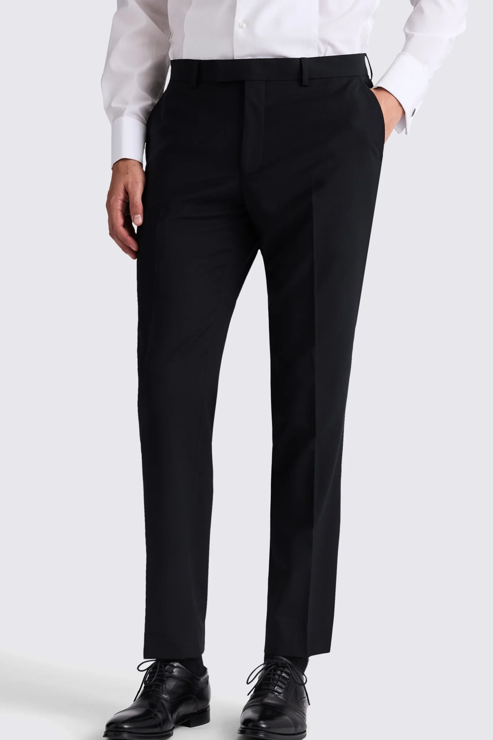 Tailored Fit Black Peak Lapel Performance Tuxedo Jacket